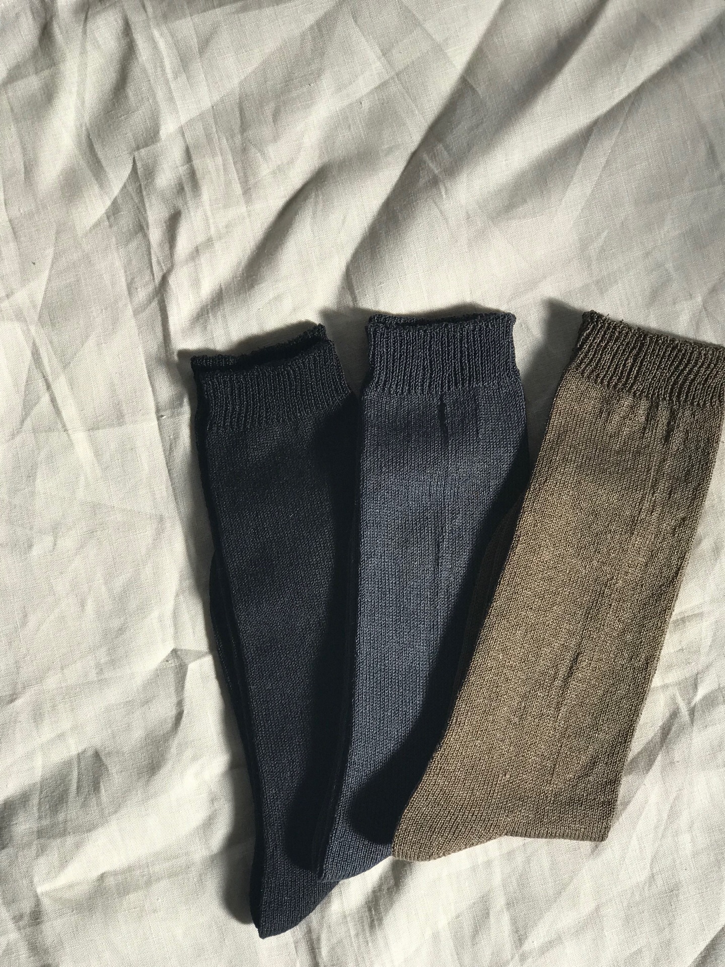 linen socks 3 colors